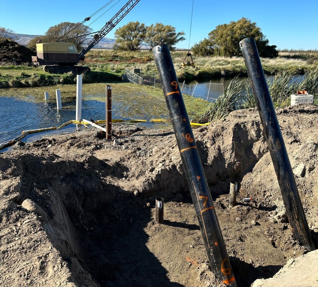 Halswell River Weed Screen - Environmental Blade Pile New Zealand